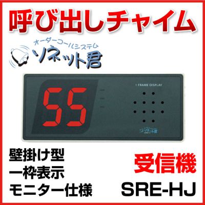 ソネット君 受信機 壁掛け型 一枠 SRE-HJ モニター仕様(モニタージャック付)