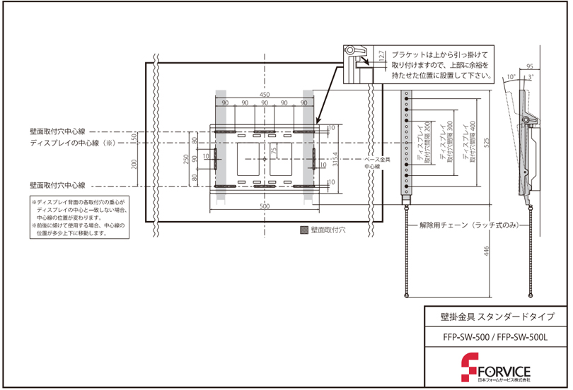 タイムセール cocoroストア日本フォームサービス FFP-SW-700L 角度調整 〜80V ラッチ式
