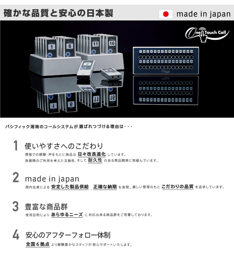 日本機器通販 / ワンタッチコール 基本3点セット (受信機:ライトグレー