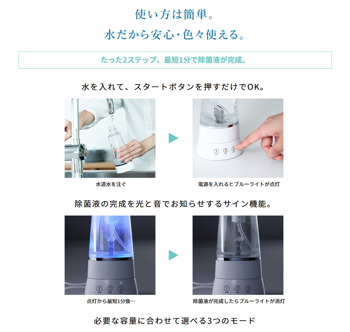 日本機器通販 / 高機能除菌スプレー e-3X 水から作る除菌液生成器