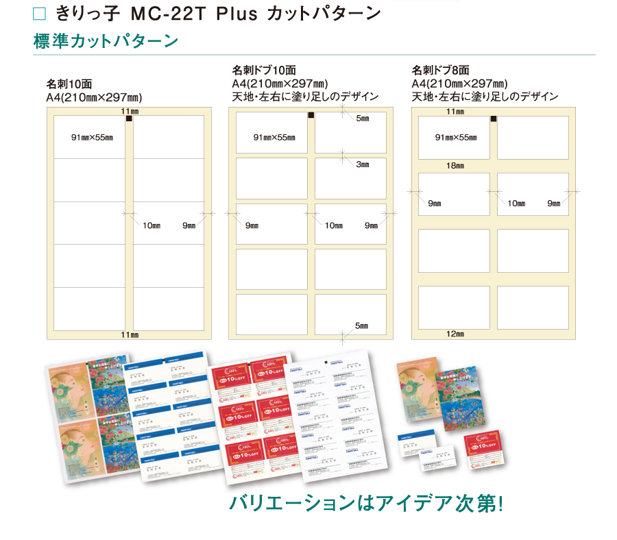 名刺・はがき裁断機 きりっこ MC-22T Plus の商品ページ｜日本機器通販