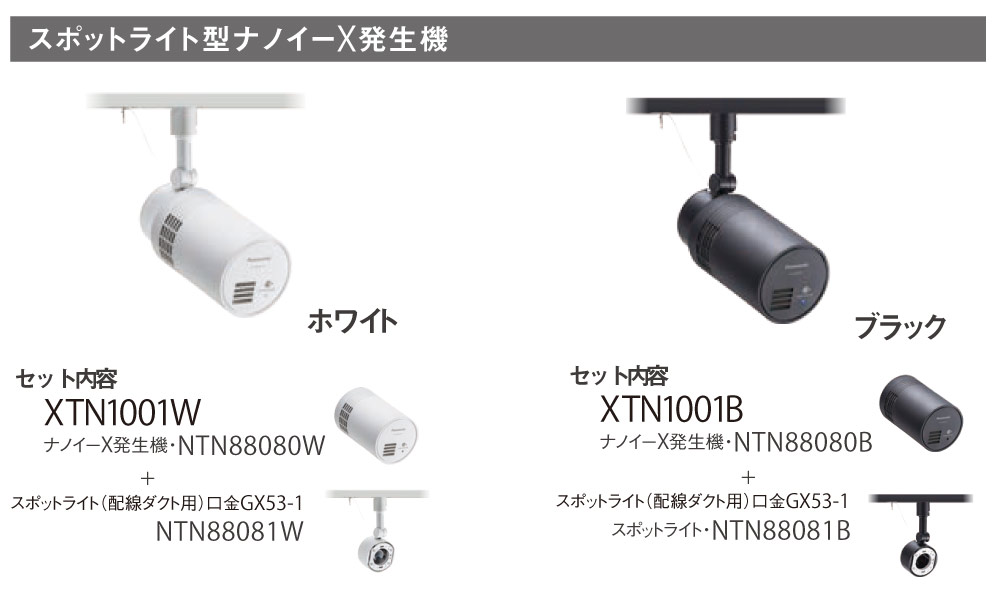 日本機器通販 / パナソニック スポットライト型ナノイーX発生機 (白