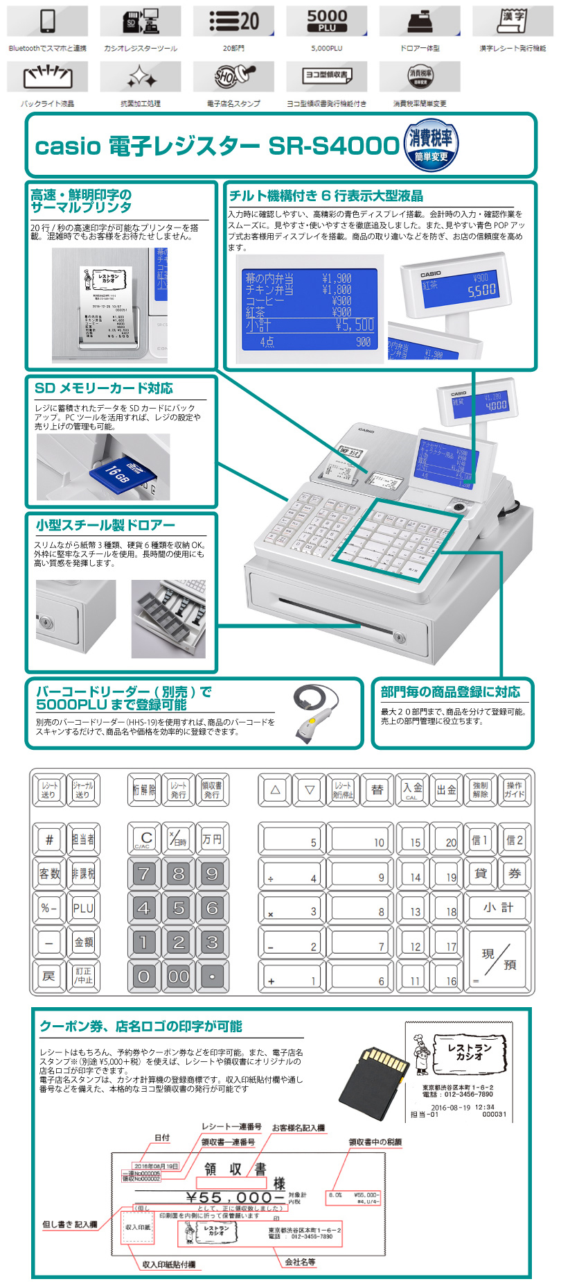 日本機器通販 / SR-S4000-20S Bluetooth対応