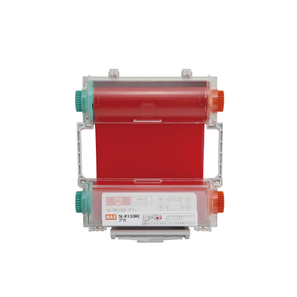 MAX マックス ビーポップ 100タイプ用 インクリボンカセット 標準色タイプ SL-R103RCアカ IL92308|カッティング・プリンティングマシン