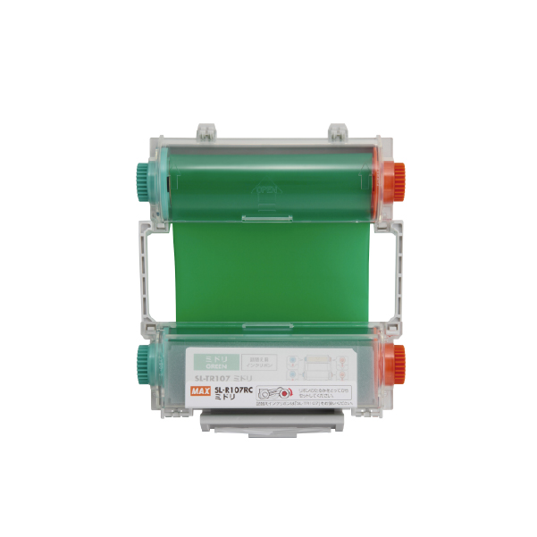 MAX マックス ビーポップ 100タイプ用 インクリボンカセット 標準色タイプ SL-R107RCミドリ IL92312|カッティング・プリンティングマシン