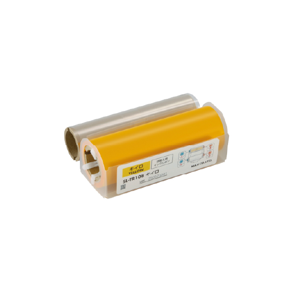 MAX マックス ビーポップ 100タイプ用 詰め替え用 インクリボン 標準色タイプ SL-TR108キイロ IL92329|カッティング・プリンティングマシン