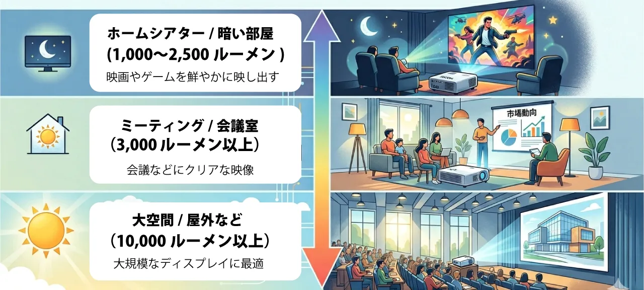 明るさ図解画像