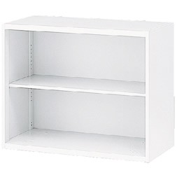 生興 RW45-07K オープン書庫 ホワイト (58905) (重量：19kg) 上・下置兼用|書類棚・書庫