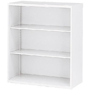 生興 RW45-10K オープン書庫 ホワイト (58906) (重量：26kg) 上・下置兼用|書類棚・書庫