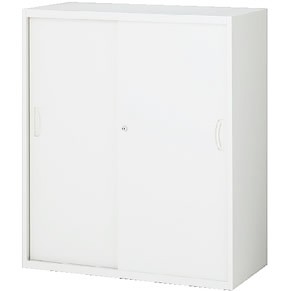 生興 RW45-10S 引戸書庫 ホワイト (58910) (重量：34kg) 上・下置兼用|書類棚・書庫