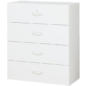 生興 RW45-410D 4段ラテラルキャビネット下置用 ホワイト (58917) (重量：64kg) 下置専用|整理ケース