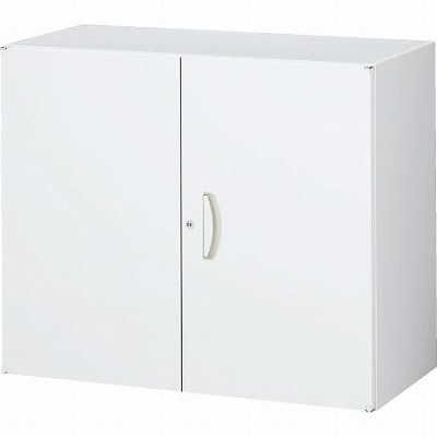 生興 RW5-07H 両開き書庫 ホワイト (62551) (重量：25kg) 上・下置兼用|書類棚・書庫