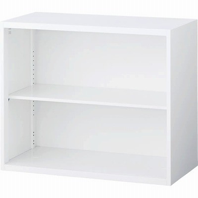 生興 RW5-07K オープン書庫 ホワイト (62555) (重量：20kg) 上・下置兼用|書類棚・書庫