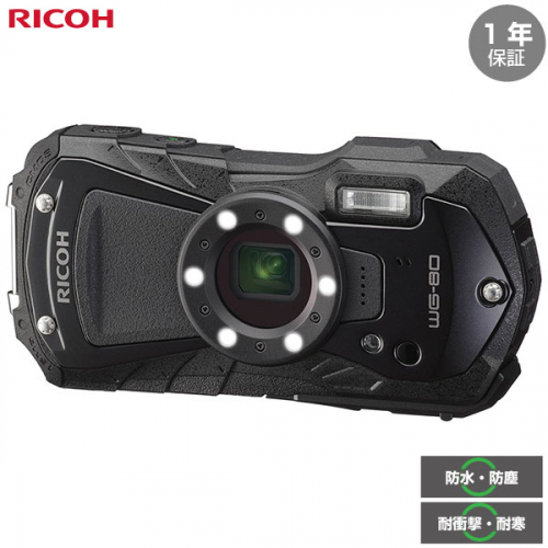 RICOH 防水デジタルカメラ WG-60 ブラック - デジタルカメラ