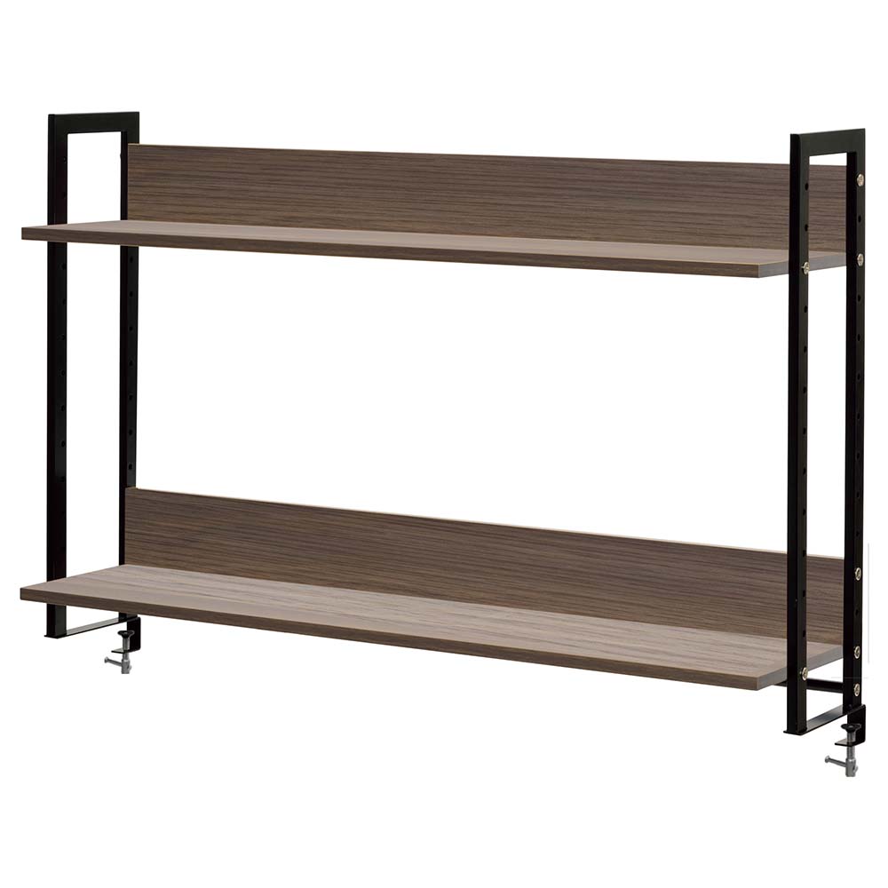 アール・エフ・ヤマカワ ワークデスクII上置ハイシェルフW1200 ウォルナットII (重量：15kg) GZUSRH2-1200DM2|オフィスデスク