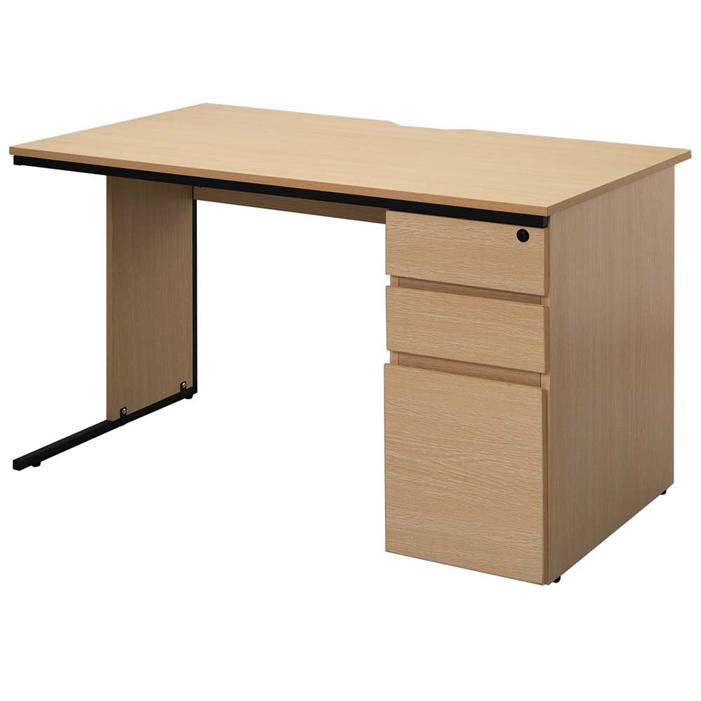 アール・エフ・ヤマカワ ワークデスクII片袖 W1200×D700 ナチュラルII (重量：41.5kg) GZWC2-1270NA2|オフィスデスク