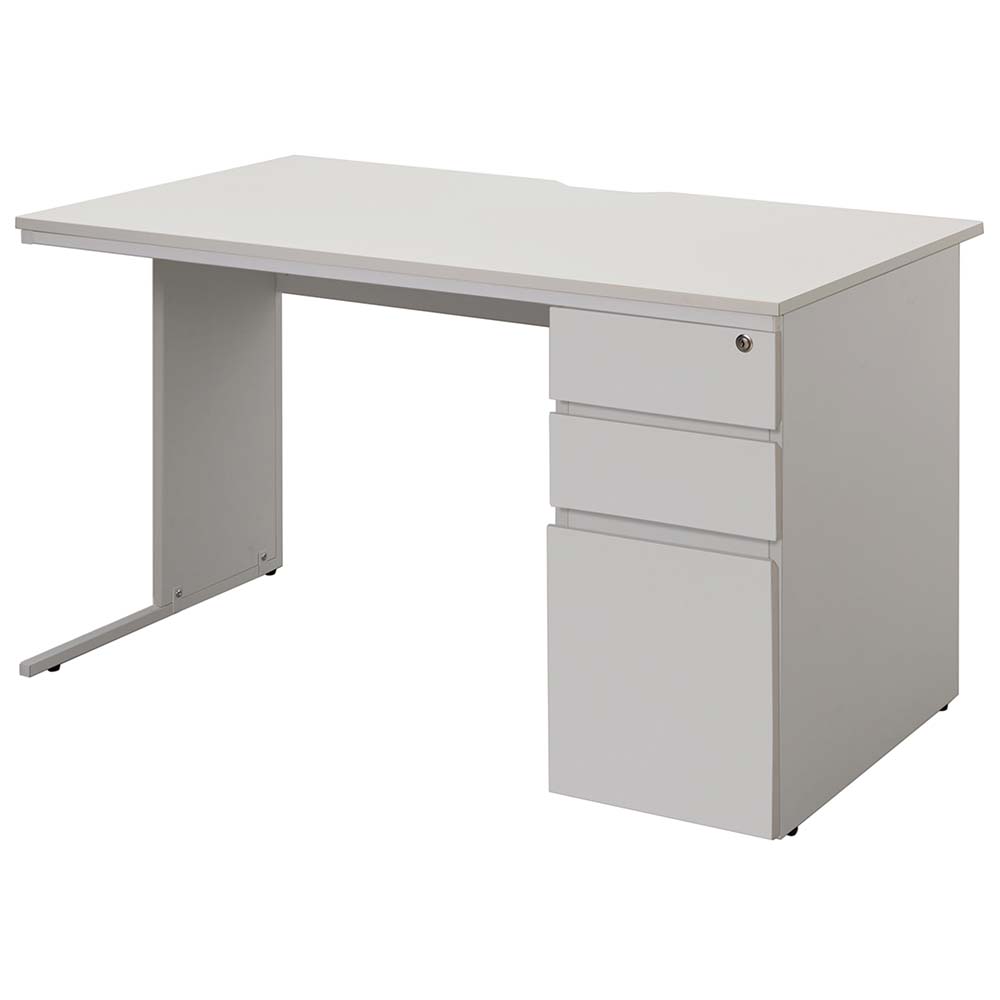 アール・エフ・ヤマカワ ワークデスクII片袖 W1200×D700 ホワイト (重量：41.5kg) GZWC2-1270WH|オフィスデスク