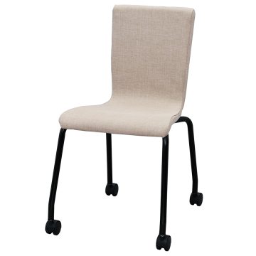 アール・エフ・ヤマカワ ファブリックキャスターチェア ベージュ ブラック脚 (重量：4.5kg) RFC-FPCABEBF|オフィスチェアー