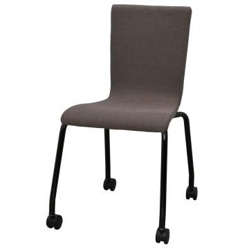 アール・エフ・ヤマカワ ファブリックキャスターチェア ブラウン ブラック脚 (重量：4.5kg) RFC-FPCABRBF|オフィスチェアー