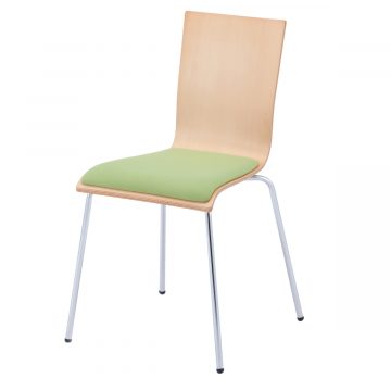 アール・エフ・ヤマカワ プライウッドチェア グリーン パッド付 (重量：4kg) RFC-FPGN|オフィスチェアー