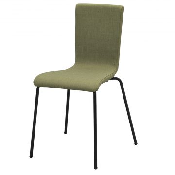 アール・エフ・ヤマカワ ファブリックチェア グリーンII ブラック脚 (重量：3.5kg) RFC-FPGN2BF|オフィスチェアー