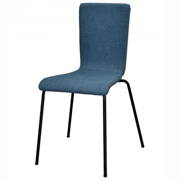 アール・エフ・ヤマカワ ファブリックチェア モスブルーII ブラック脚 (重量：3.5kg) RFC-FPMBL2BF|オフィスチェアー