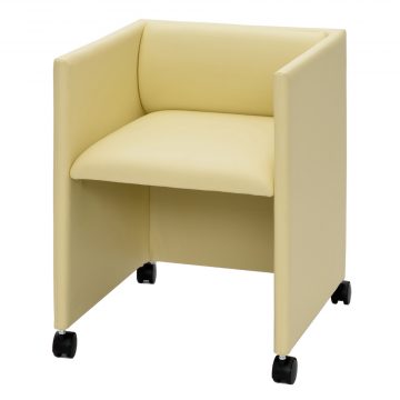 アール・エフ・ヤマカワ キャスター付応接チェア アイボリー (重量：12kg) RFC-FPRPIV|オフィスチェアー