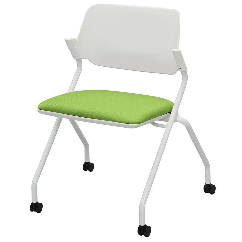 アール・エフ・ヤマカワ SYネスティングチェア 肘無シ ファブリック リーフグリーン (重量：7kg) RFC-SYFLG|オフィスチェアー