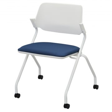 アール・エフ・ヤマカワ SYネスティングチェア 肘無シ ファブリック ネイビー (重量：7kg) RFC-SYFNV|オフィスチェアー