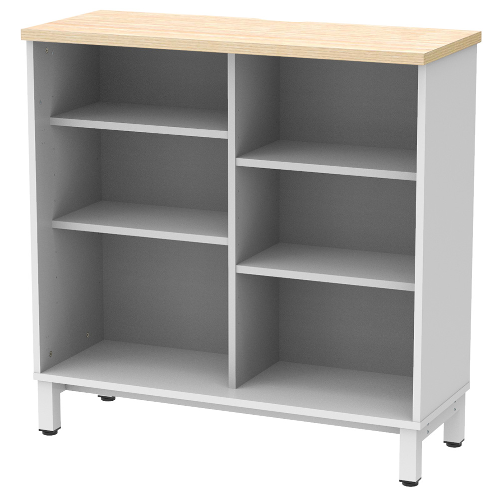 アール・エフ・ヤマカワ 収納カウンター オープンタイプ W1000×D400 ホワイト (重量：41.5kg) RFDBC-1040NW-OP|【オフィス家具】