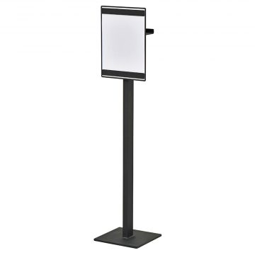 アール・エフ・ヤマカワ 消毒液置キ案内板 A4 ブラック (重量：6kg) RFDIS-A4BK|【店舗用品】