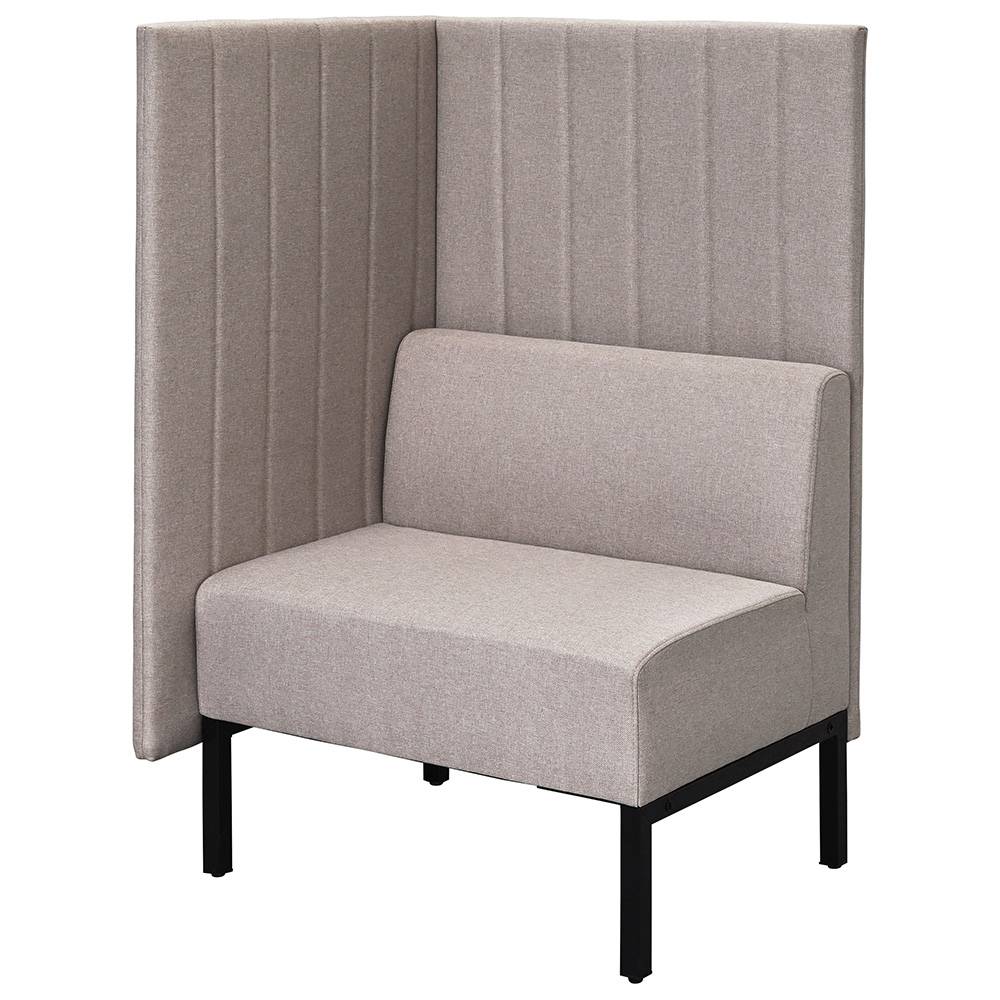 アール・エフ・ヤマカワ カッコ ファブリックソファ W760×H1230 ベージュ 片側パネルタイプ (重量：22.5kg) RFFBS-7612BEK|ソファー