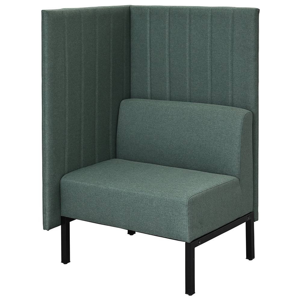 アール・エフ・ヤマカワ カッコ ファブリックソファ W760×H1230 グリーン 片側パネルタイプ (重量：22.5kg) RFFBS-7612GNK|ソファー