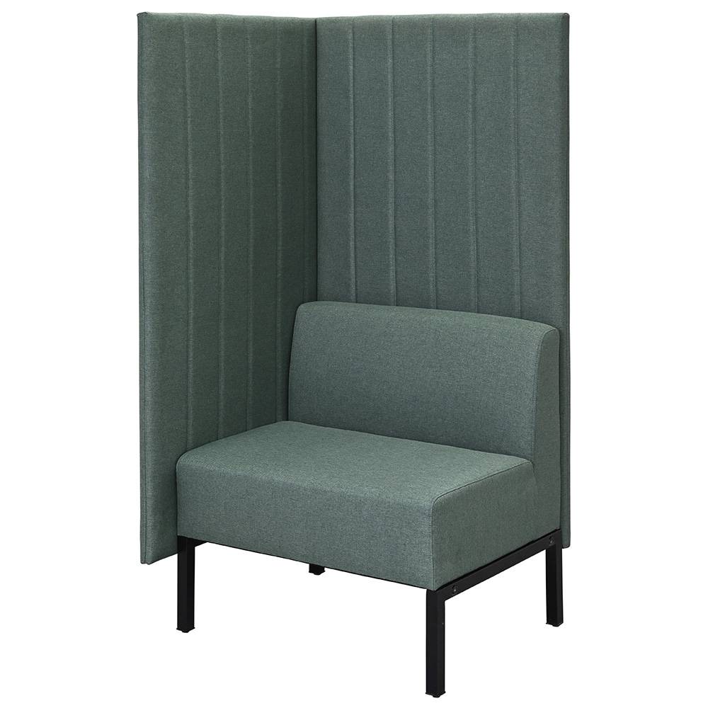 アール・エフ・ヤマカワ カッコ ファブリックソファ W760×H1500 グリーン 片側パネルタイプ (重量：24kg) RFFBS-7615GNK|ソファー