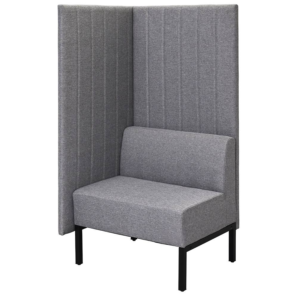 アール・エフ・ヤマカワ カッコ ファブリックソファ W760×H1500 ライトグレー 片側パネルタイプ (重量：24kg) RFFBS-7615LGK|ソファー