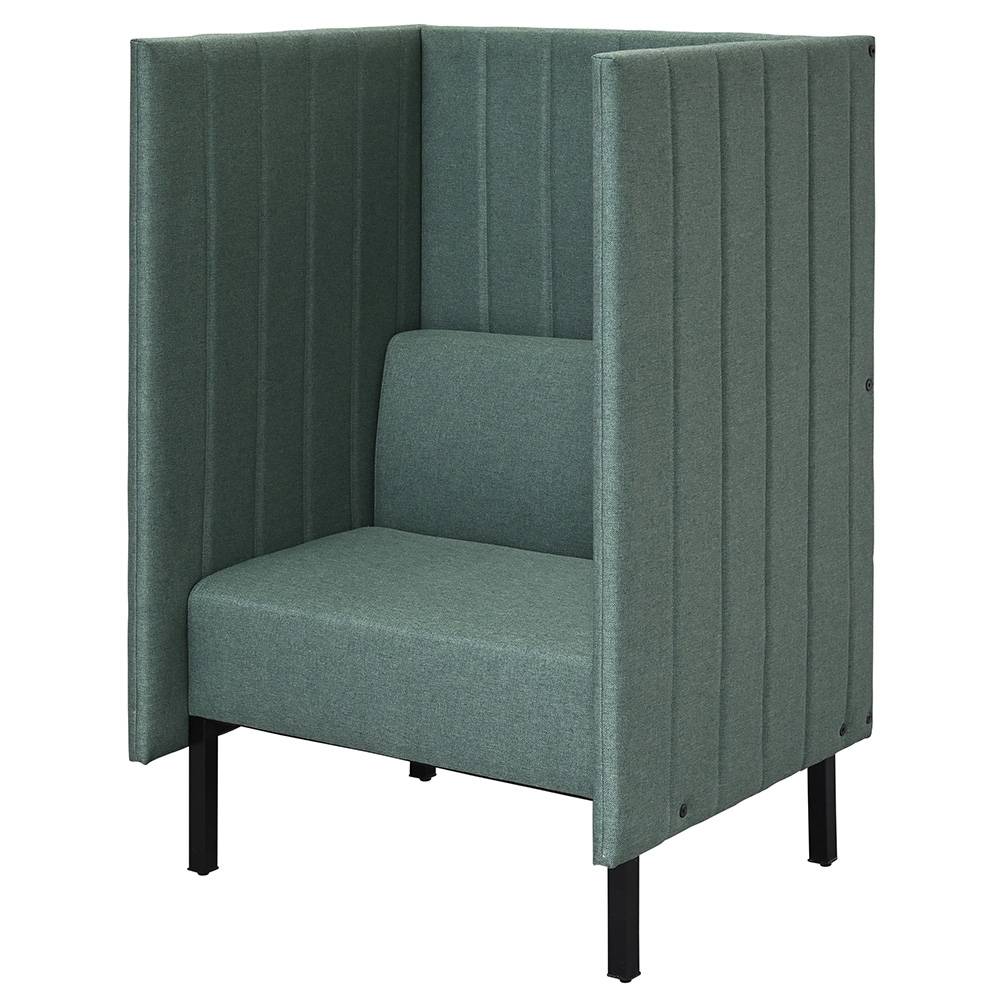 アール・エフ・ヤマカワ カッコ ファブリックソファ W800×H1230 グリーン 両側パネルタイプ (重量：27kg) RFFBS-8012GNR|ソファー