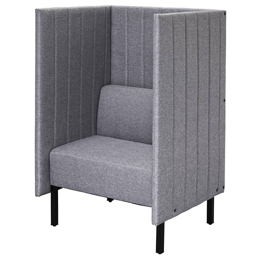 アール・エフ・ヤマカワ カッコ ファブリックソファ W800×H1230 ライトグレー 両側パネルタイプ (重量：27kg) RFFBS-8012LGR|ソファー