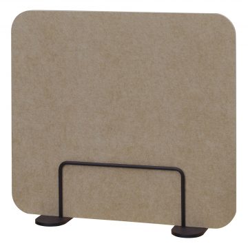 アール・エフ・ヤマカワ フェルトデスクトップパネル W550×H500 ベージュ×ブラック R型 置キ式 (重量：2kg) RFFDP-R55BE-TBK|パーテーション