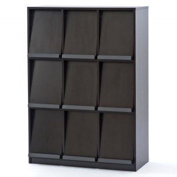 アール・エフ・ヤマカワ フラップシェルフII 3列3段 ダークII (重量：59kg) RFFLPS2-33DB2|シェルフ・収納棚