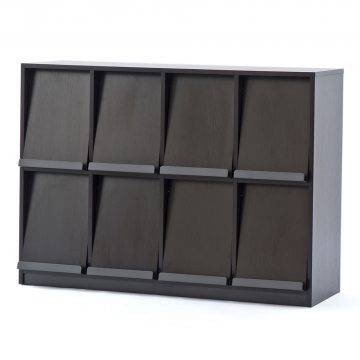 アール・エフ・ヤマカワ フラップシェルフII 4列2段 ダークII (重量：52kg) RFFLPS2-42DB2|シェルフ・収納棚