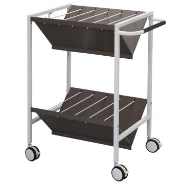 アール・エフ・ヤマカワ スチールファイルワゴンII ブラウン (重量：9.5kg) RFFR2-STBR|オフィスデスク