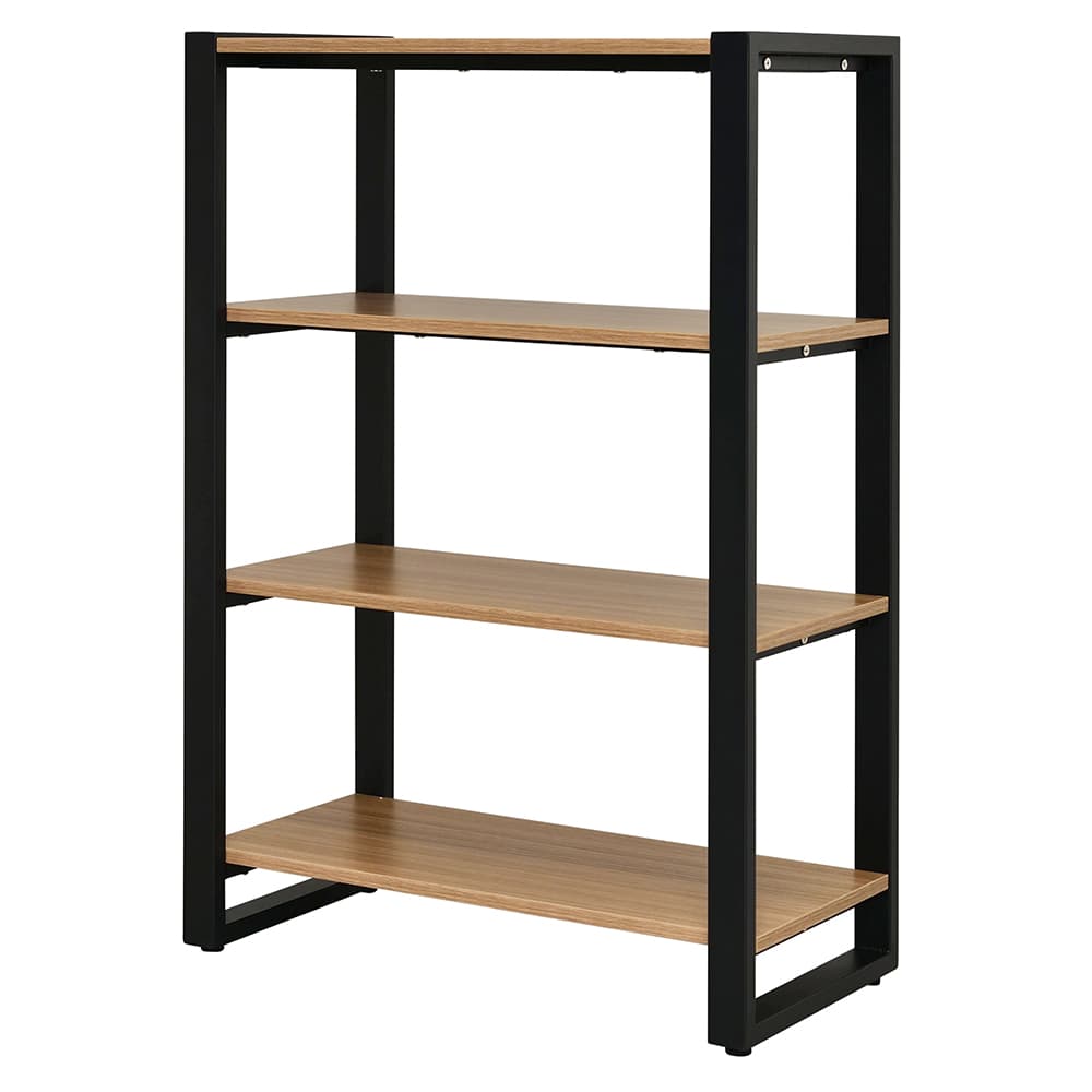 アール・エフ・ヤマカワ リスムシェルフ W800 3段 ウォルナット×ブラックフレーム (重量：26kg) RFFSH-803DM-BF|シェルフ・収納棚