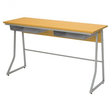 アール・エフ・ヤマカワ スモール研修用デスクIII W1200×D450 ループ脚 ナチュラル (重量：16kg) RFJD3-1245N|オフィスデスク