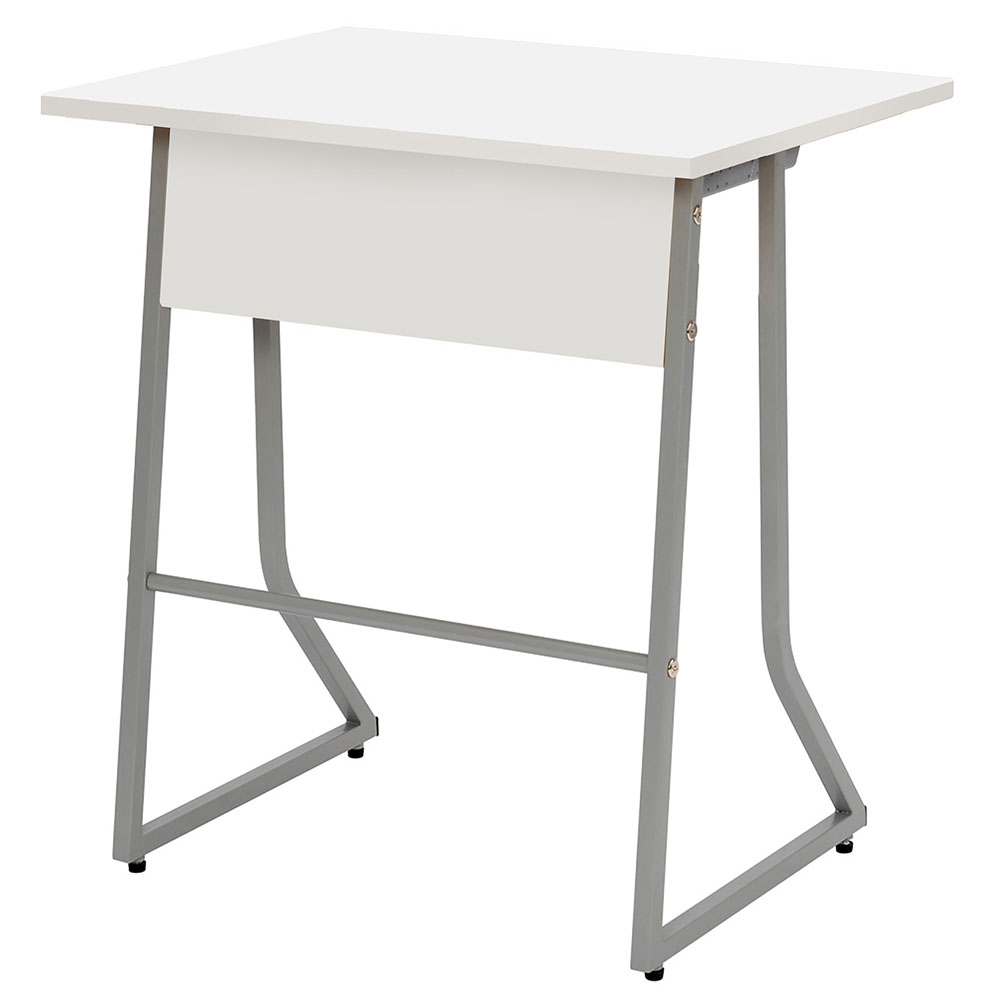 アール・エフ・ヤマカワ スモール研修用デスクIII W650×D450 ループ脚 ホワイト (重量：9kg) RFJD3-6545W|オフィスデスク