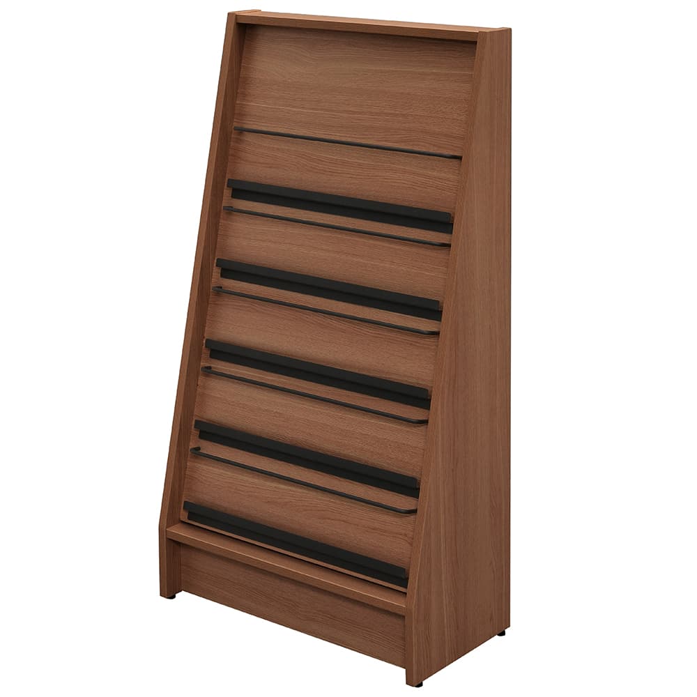 アール・エフ・ヤマカワ ミーツ カタログスタンドII ダブル ウォルナットII (重量：19kg) RFMKS2-DBDM2|【店舗用品】