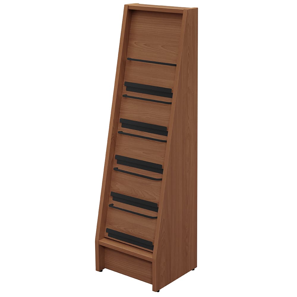 アール・エフ・ヤマカワ ミーツ カタログスタンドII シングル ウォルナットII (重量：13kg) RFMKS2-SGDM2|【店舗用品】