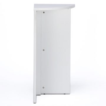 アール・エフ・ヤマカワ ハイカウンター コーナー WJホワイト (重量：12.5kg) RFPC-106MW|【オフィス家具】