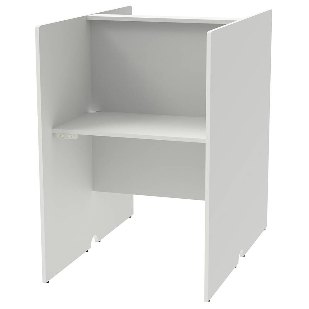 アール・エフ・ヤマカワ RFPCブース 対面タイプ 基本 W800×D1200 ホワイト 2ヶ口コンセント付 (重量：57kg) RFPCT-8012WH-NC|オフィスデスク