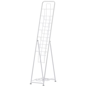 アール・エフ・ヤマカワ パンフレットスタンド 7段 シングル ホワイト (重量：3.4kg) RFPFS-SGWH|【店舗用品】