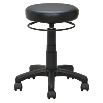 アール・エフ・ヤマカワ ラウンドキャスタースツール ブラック (重量：5.5kg) RFRCS-FPBK|チェア